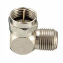 Male to Female Right Angle TV Antenna Cable Connector F-Type Adapter 90 degree