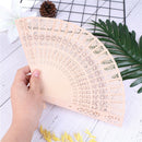 Retro Bamboo Fan Folding Wooden Carved Hand Fans for Outdoor Wedding Party FavJR