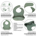Adjustable Silicone Bib Baby Feeding Saliva Towel Burp Cloth Aprons (A) A