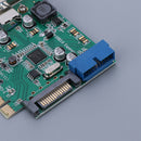 PCI-E Express to 2 Ports USB 3.0 Controller Card Adapter Hub Super