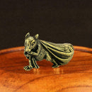 Brass Mouse Ornament Chinese Style Animal Rat Solid Desk Table Craft Decora U3B1