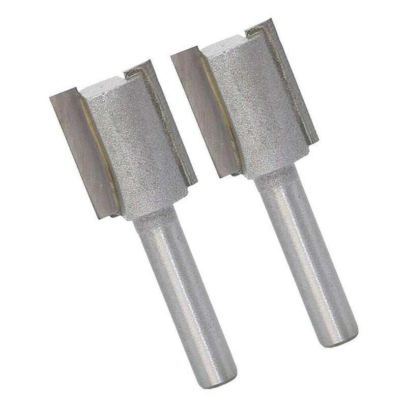 2pcs 1/4-Inch Single Flute Straight Router Bit Cutter Tool for Carpenter