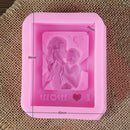 1pc Mother's Day Present Soap Mold Parent-Child Pattern Silicone Handmade Gifts