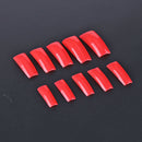 500pcs French Tips False Nail Half Cover Nail Art Tool (Watermelon Red) A