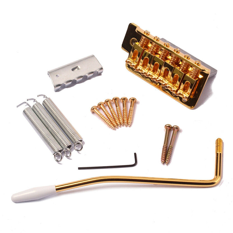 1 Set Golden Electric Guitar Tremolo Bridge String Spacing 10.5mm
