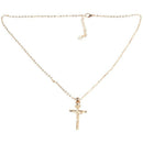 2 Pcs Jewelry Models Clavicle Chain Necklace Cross Jesus Christ B6X4