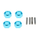 Set of 4 Wheel Hub Hex Compatible for WLtoys A959 A979 1/18 Scale Blue