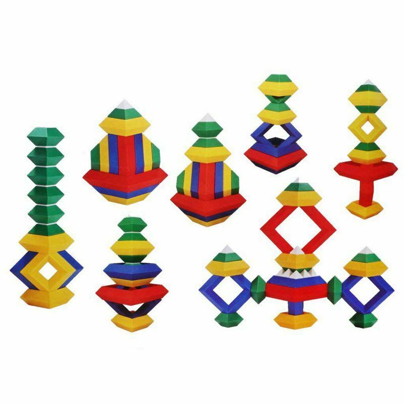 15pcs / Set Building Blocks Assembly Pyramid Changeable Kids Educational To K3F8