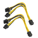 2pcs 6-pin to 8-pin PCI Express Power Converter Cable for GPU Video Card PCI-E