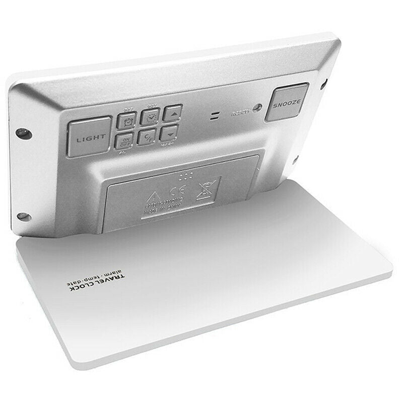 Travel Alarm Clock Lcd Mini Digital Desk Folding Electronic Alarm Table Clo T1G8