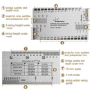String Action Ruler Gauge Tool for Electric Bass and Acoustic Guitar, Stainless