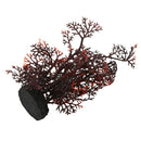 Aquarium Aquascaping Artificial Plant Decor, Dark Brown/ Red