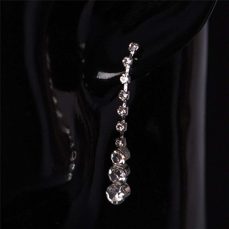 1 Set Wedding Bridal Rhinestone Crystal Necklace Drop Earrings MD Jewelry OZ