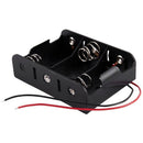5X( 7.9" Wire Leads Black 3 x 1.5V C Battery Batteries Holder Case F4W7)