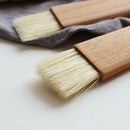 2 pcs Wooden handle Oil Brush Baking Cook Pastry BBQ Basting Brush Set