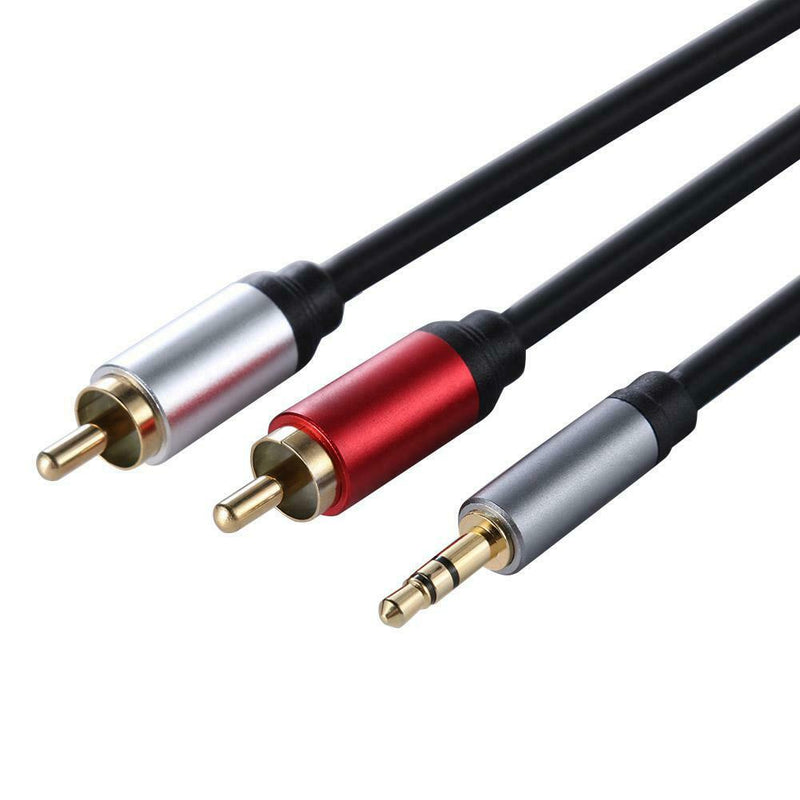1.8m 3.5mm Jack Male to 2 RCA Aux Stereo Cable for Home Theater Amplifier