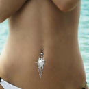 Rhinestones Tassels Navel Dangle Button Belly Ring Bar Body Piercing Jewel FYS