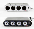 4 Way USB Car Cigarette Lighter Socket Splitter 12V/24V Charger Adapter Tide