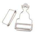Set of 6 Sliver Dungaree Fasteners Clip Brace Clasp Buckles for Suspenders