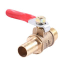 10mm x 1/4 inch PT Male Thread Full Port Lever Handle Hose Barb Brass Ball  J6X7