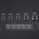 250pcs 5-Size Stainless Steel Fishing Split Rings Double Loop Connectors