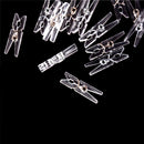 20pcs Mini Clear Plastic DoLJ Clothespin Photo Paper Peg Clips Laundry HangersLJ
