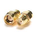 2x RP-SMA Female Jack to SMA Male Plug Straight RF Coaxial Adapter Connector ES
