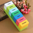 Weekly 7 Day Colorful Medicine Boxes Holder Storage Organizer Container Cas