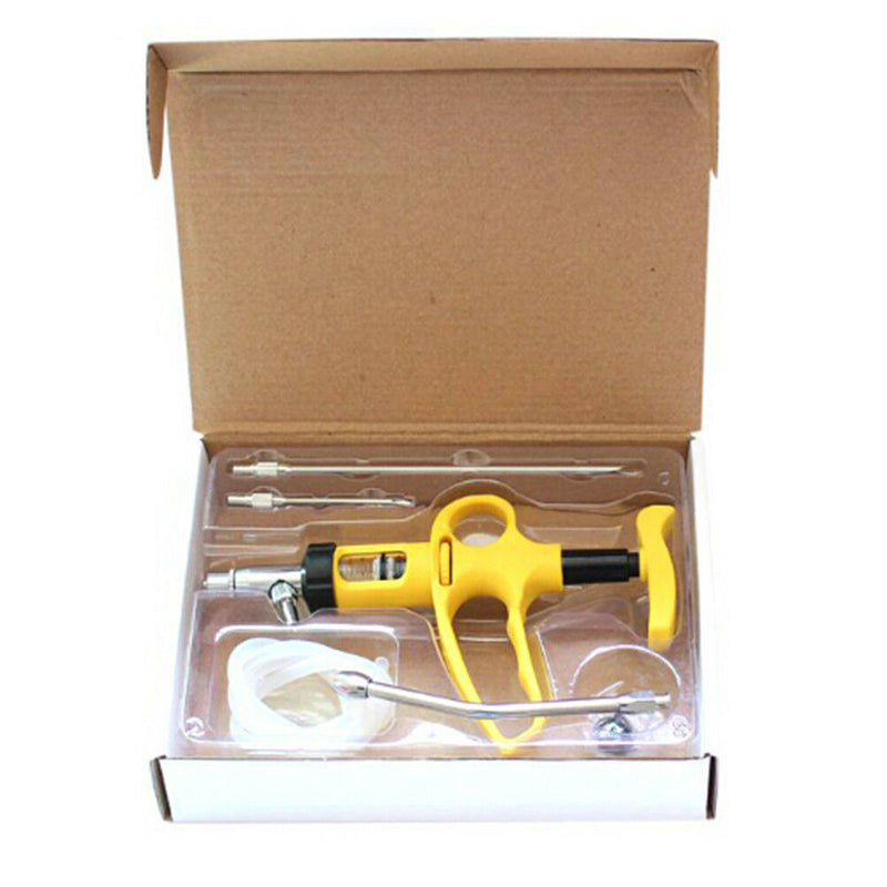 10Ml Continuous Drench Yellow Gun Syringe Sheep Goat Oral Pig Animal Husbandr FT