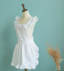 Lovely Victorian Pinafore Maid Bib Apron Fancy Costume Play Theatre Dresses -