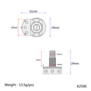 Pack of 2 Big A250K Taper Potentiometer Tone Pots Alpha for Electric Guitar/Bass