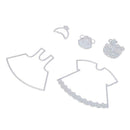 5pcs Metal Skirt Cutting Dies DIY Paper Card Scrapbooking Embossing Stencil