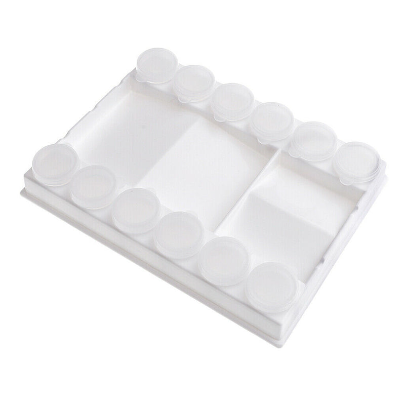 1 Set Painting Pallet Tray Plastic Art Palette for Acrylic / Oil / Watercolor