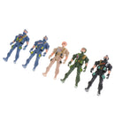 5pcs Plastic Army Playset 9cm Soldier Paratroopers Action Figures Collectibles