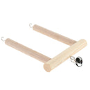 Stabilized Natural Wooden Birds Hanging Swing Cage Pendant Parrots Perch Toys