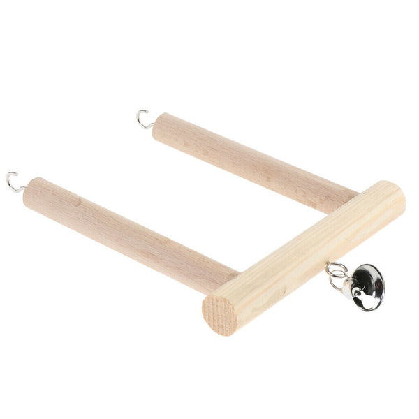 Stabilized Natural Wooden Birds Hanging Swing Cage Pendant Parrots Perch Toys