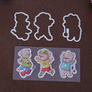 Playing Bear Silicone Clear Stamp + Cutting Dies Stencil Craft Scrapbook