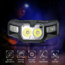 Rechargeable Motion Sensor Headlamp 5 Modes Waterproof Head Lamp for Outdoor