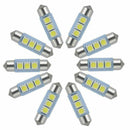 10X White 36MM 3 LED 5050 SMD Festoon Dome Car Light Lamp SALE Bulb Interio Q6T4