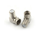 5PCS Right Angle TV Aerial F Connector Adapter RF Coaxial TV Cable Male  LJU