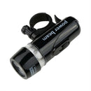 New Black Bike Bicycle 5 LED Power Beam Front Head Light Torch Lamp