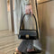 Classic Women Handbag PU Leather Retro Shoulder Bag Shopping Totes (Black)