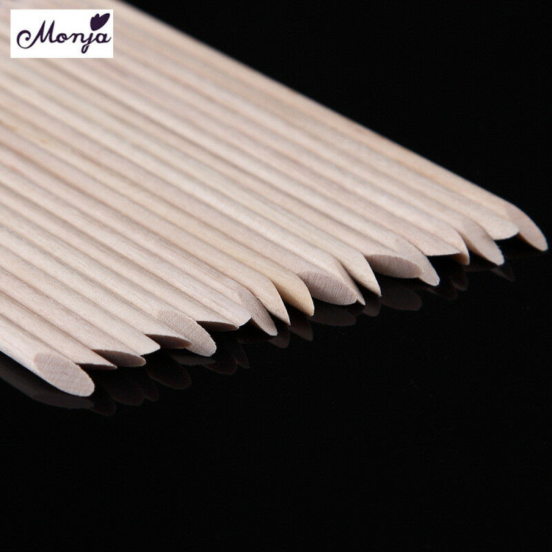 20pcs Wooden Cuticle Pushers Manicure Pedicure Orange Sticks Nail Art P OPO