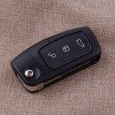 Black Metal Flip Remote Key Case Cover 3 Buttons fit for Ford Focus/C Max Mondeo