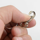 2pcs Retractable Key Chain Badge Reel Recoil Carabiner Holder Backpack Part