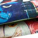 flax decorative pillow case cushions 45*45cm cat pattern I5Y8