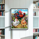 5D DIY Full Drill Diamond Painting Chickens Cross Stitch Embroidery Craft