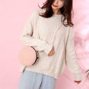 Small Round Messenger Bags Women Plush Shoulder Chain Handbags (Orange)