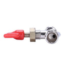 15/32" Male to Male Thread Inline Manual Valve for Air Compressor Red+Silve