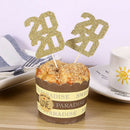 10Pcs/set 2020 Cake Topper 2020 New Year Party Cupcake Cake Topp_